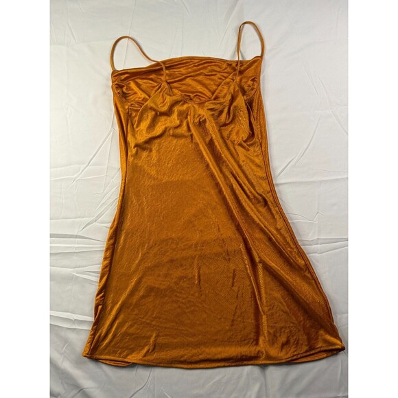 Sincerely Jules Dress Womens Size Large Slip Spaghetti Strap Sleeveless Brown - Picture 6 of 8